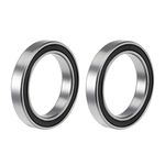 sourcing map 6806-2RS Deep Groove Ball Bearing 30x42x7mm Double Sealed ABEC-3 Bearings 2-Pack