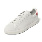 adidas Men's Advantage Premium Leather Shoes Sneakers, core White/core White/Bright red, 9 UK