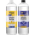 Printers Jack Epoxy Resin Kit 68OZ - Bubble Free & Crystal Clear Epoxy Resin - No Yellowing Art Resin Casting Resin for River Table Tops, Art and Tumbler Crafts, Jewelry Making, Mother's Day DIY Gift