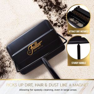 Fuller Brush Electrostatic Carpet & Floor Sweeper – 9" Cleaning Path, Gold