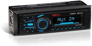 BOSS Audio Systems MR1308UABK Marine Stereo System – Single Din, Bluetooth Audio and Calling Head Unit, Aux-in, USB, SD, Weatherproof, AM/FM Radio Receiver, No CD Player, Hook Up To Amplifier