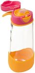 b.box 20 oz Sport Spout Kids Water Bottle for School, Sports, Travel, Daycare. Leakproof, Spill Proof, Dishwasher Safe. Easy Grip Triangle Shape, Durable Tritan Material. BPA Free.