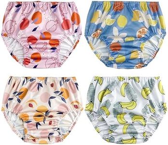 SMULPOOTI Reusable Diaper Covers for Girls Rubber Pants for Toddlers Diaper Cover for Swimming Cute Plastic Diaper Covers Toddler Plastic Pants Rubber Pants for Babies 4 Packs Girls 3T