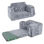 MeMoreCool Kids Couch, Fold Out Fli