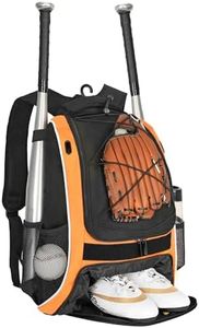 WOLT | Youth Baseball Backpack Bag for Baseball, Softball & T-Ball Equipment & Gear, Youth Boys and Adults, with Holder for Bat, Helmet, Glove, & Shoes Compartment & Fence Hook