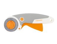 Fiskars Trigger Rotary Cutter, With Blade, 45 mm, For Right and Left-handed Users, Orange/White/Grey, 1003910