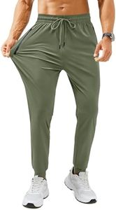 FOGFIRE Mens Sweatpants with Zipper Pockets Lightweight Athletic Joggers for Workout Running Gym Track Casual Wear Green XX-Large