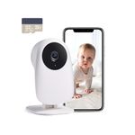 nooie 2K Smart Baby Monitor with Crying Detection and SD Card,Video Baby Cam and Audio Night Vision Motion and Sound Detection WiFi Camera for Nanny Monitoring,Works with Alexa