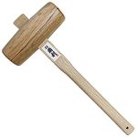 KAKURI Wooden Mallet Large for Woodworking 60mm Oak, Japanese Wood Mallet Hammer for Chiseling, Adjusting Japanese Plane, Assembling furniture, Made in JAPAN