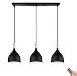 Black Minimalist Battery Operated Hanging Light with Remote & Bulb，Non Hardwired Pendant Lighting for Kitchen Island, Wireless Battery Operated Chandelier for Living Dining Room Bedside Study Sofa TV