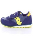 Saucony baby boys Jazz Hook & Loop Sneaker, Navy/Green/Yellow, 4.5 Big Kid US