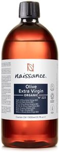 Naissance Organic Extra Virgin Olive Oil (No. 223) 900ml - Pure, Natural, Certified Organic, Unrefined, Cold Pressed, Vegan - Skincare, Haircare and a Massage Oil Base, Face, Body, Hair