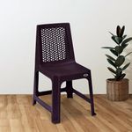 Nilkamal Viva Plastic Chair|for Living Room, Bed Room, Kitchen, Office Room, Outdoor| 100% Polypropylene Stackable Chair (Brown)