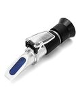 QWORK® Brix Refractometer, with Automatic Temperature Compensation, Brix 0-80% for Honey Condensed Milk Vegetable Oils, Syrup Molasses Etc