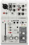 Yamaha AG03MK2 3-Channel Live Streaming Mixer with USB Audio Interface, for Windows, Mac, iOS and Android, in White
