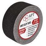 APT Anti Slip Traction Tape, 80 Grit, Waterproof, Strong Traction Grip Tape, Non Skid, Safety Walk Tape, Stairs Anti Slip, Baby/Elder/Pet/Indoor/Outdoor, Black. (2'' X 20Ft),