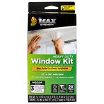 Duck Brand MAX Strength Rolled Window Insulation Kit, 62 in. x 126 in, Clear, Covers 3, 3' x 5' Windows, 3-Pack (287100)