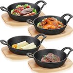 Sliner 4 Sets Mini Cast Iron Skille