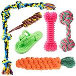 Agirav Tail Dog Toys + Dog Chew Toys + Puppy Teething Toys + Rope Dog Toy + Dog Toys for Small to Medium Dog Toys + Dog Toy Pack + Tug Toy + Dog Toy Set + Washable Cotton Rope for Dogs (Pack of 6)