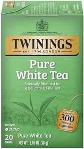 Twinings of London Fujian Chinese Pure White Tea, 20-Count Tea Bags (Pack of 6)