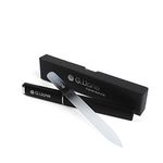 G.Liane Crystal Glass Nail Files Professional Double Sided Etched Glass Nail File with Case for Shaping The Natural Nails and Artificial Nails Manicure Pedicure Nail Care Gift Set (Rainbow Black)