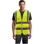 VRITRAZ Reflective Safety Vest, High Visibility Neon Waistcoat for Running Cycling Sports with 2 Inch Reflective Strips