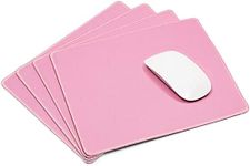 Juvale Pink Mouse Pad with Stitched Edges (11 x 8.7 Inches, 4 Pack)