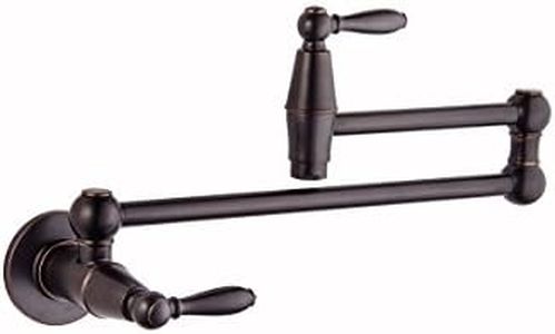 Pfister Port Haven Pot Filler Faucet, Wall Mounted Kitchen Faucet, Tuscan Bronze GT533TDY