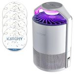 KATCHY Indoor Insect Trap: Bug, Fruit Fly, Gnat, Mosquito Killer - UV Light, Fan, Sticky Glue Boards Trap Even The Tiniest Flying Bugs - No Zapper - Child Safe, Non-Toxic (White)