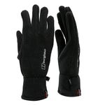 Berghaus Unisex Prism Polartec Winter Warm Gloves | Touchscreen Compatible Gloves, Black/Black, L-XL