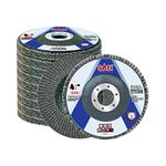 SALI 4.5 Inch Zirconia Flap Discs for Angle Grinder,10 Packs 60 Grit Premium High-Density T29 Grinding Wheel Flap Discs for Sanding, Stock and Rust Removal, Finishing, Grinding, Deburring