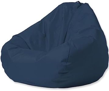 Floating Bean Bag for Pool,Bean Bag Chairs for Adults,Outdoor Waterproof Bean Bag Cover No Filler Garden Beach Camping Swimming Pool Floating Beanbag Pouf Chair Oxford (Color : Navy, Size : XL-D90cm