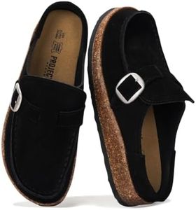 Project Cloud Clogs for Women - Memory Foam Women's Mules & Clogs - Water Resistant Womens Clogs Clogs & Mules - Non-Slip Clogs Women Footwear - Womens Mules for Women 2024 (Carline, Black, 5.5)
