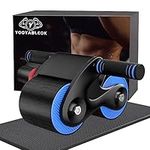 AB Roller, AB Roller Wheel for Abs Workout, Abdominal Wheel with Resistance Springs for Home Gym, Automatic Rebound Abdominal Wheel for Men Women Core Strength & Abdominal Exercise(Blue)