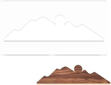 Mountain Sunset Acrylic Router Template for Woodworking, Inlay Template for Charcuterie Board, Decorative Router Templates