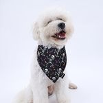 TCMHEALTH Halloween Dog Bandanas - 100% Handmade Custom Adjustable Shape Pet Scarf for Puppy Boy/Girl Dual Layered Drool Bib for Small, Medium, Large Pet Washable