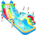 APODESS Inflatable Water Slide Boun