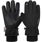 anqier Winter Gloves,-15°F Cold Proof Thermal 3M Thinsulate Warm Touchscreen Cold Weather Gloves Men Women for Smartphone Texting Cycling Riding Running Skiing Outdoor Sports(X-Large, Black)