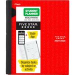 Five Star Planner 2024-2025 Academic, Weekly & Monthly Advance Student Planner + Study App, 8-1/2" x 11", Large, Fire Red (CAW65913)