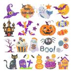 Leesgel Halloween Glitter Tattoos for Kids, 280pcs Temporary Tattoo Stickers for Halloween Costumes Decorations Make Up Toys, Party Bag Fillers for Boys Girls Halloween Games Treats Activities