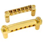 Musiclily ABR-1 Style Tune-o-matic Bridge and Tailpiece Set for Les Paul Style Electric Guitar,Gold