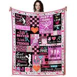 Tennis Blanket Gifts for Women Girls,Tennis Accessories Tennis Throw Blankets,Tennis Gifts Ideas for Tennis Lover Team Coach 50"X40"