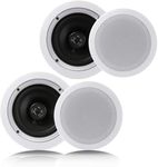 Pyle Pair 6.5” Flush Mount In-wall In-ceiling 2-Way Home Speaker System Spring Loaded Quick Connections Dual Polypropylene Cone Polymer Tweeter Stereo Sound 200 Watts (PDIC1661RD)