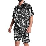 Hawaiian Shirt for Men, Mens 2 Piec