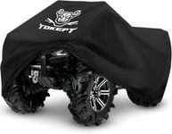 Tokept ATV Cover, Heavy Duty Black Waterproof Oxford Fabric Protective 4 Wheeler Quad Cover for 86" Kawasaki Honda Polaris Yamaha (86''L x 38''W x 42''H)