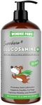 WONDER PAWS Premium Liquid Glucosamine for Dogs Strength Joint Support, Flexibility, Cartilage & Mobility - Hip and Joint Supplement with Chondroitin, MSM, Collagen & Hyaluronic Acid (32 Oz)