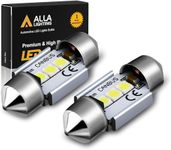 Alla Lighting DE3022 DE3175 LED Bulb Xtremely Super Bright 31mm CAN-BUS Festoon DE3021 3175 6428 3030 SMD Cars Trucks LED Interior Dome Map Trunk Step Courtesy Lights, 6000K Xenon White