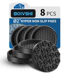 Ø50mm Furniture Coasters, Sofa Gripper Cups, Prevent Scratches & Bed Wheel Stoppers, Non Slip & Anti-Vibration Pads Cushion, 8 Pcs Black