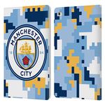 Head Case Designs Officially Licensed Manchester City Man City FC Club Digital Camouflage Leather Book Wallet Case Cover Compatible With Apple iPad mini 4