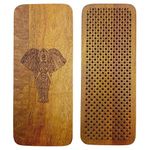 Sadhu Board Mango Wood Nail Board - 100% Handmade - 3 Sizes - 10mm, 12mm and 15mm, Relieve Tension, Promotes Circulation, Detoxifying, Helps with Headaches, Sleep Disorders (Elephant, 10mm)